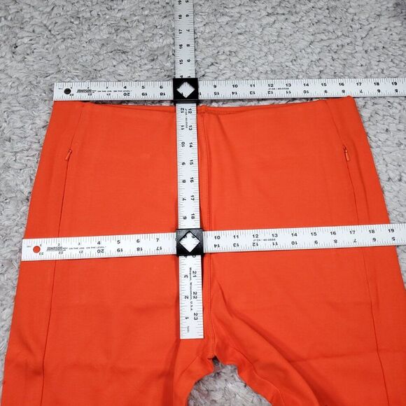 Betabrand Monroe Crop Trouser Straight Orange Dress Pants Size XL Elastic Waist - Picture 7 of 9